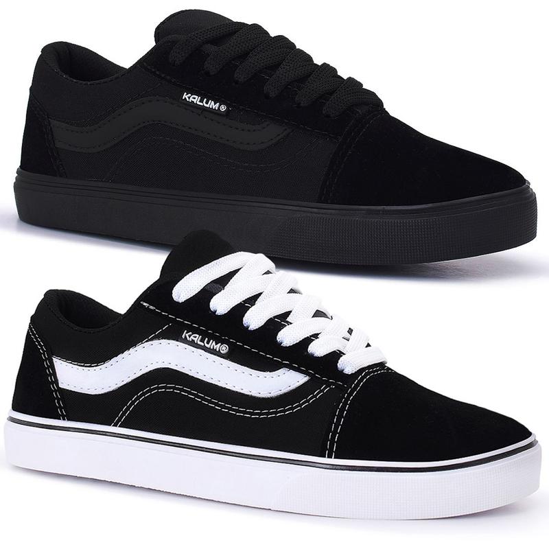 Kit 2 Pares Tenis Kalum Old Skol Unissex - Tênis Feminino